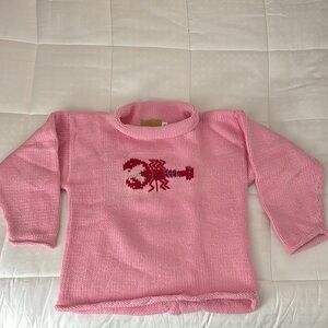 Pink Red Lobster Sweater for Kids